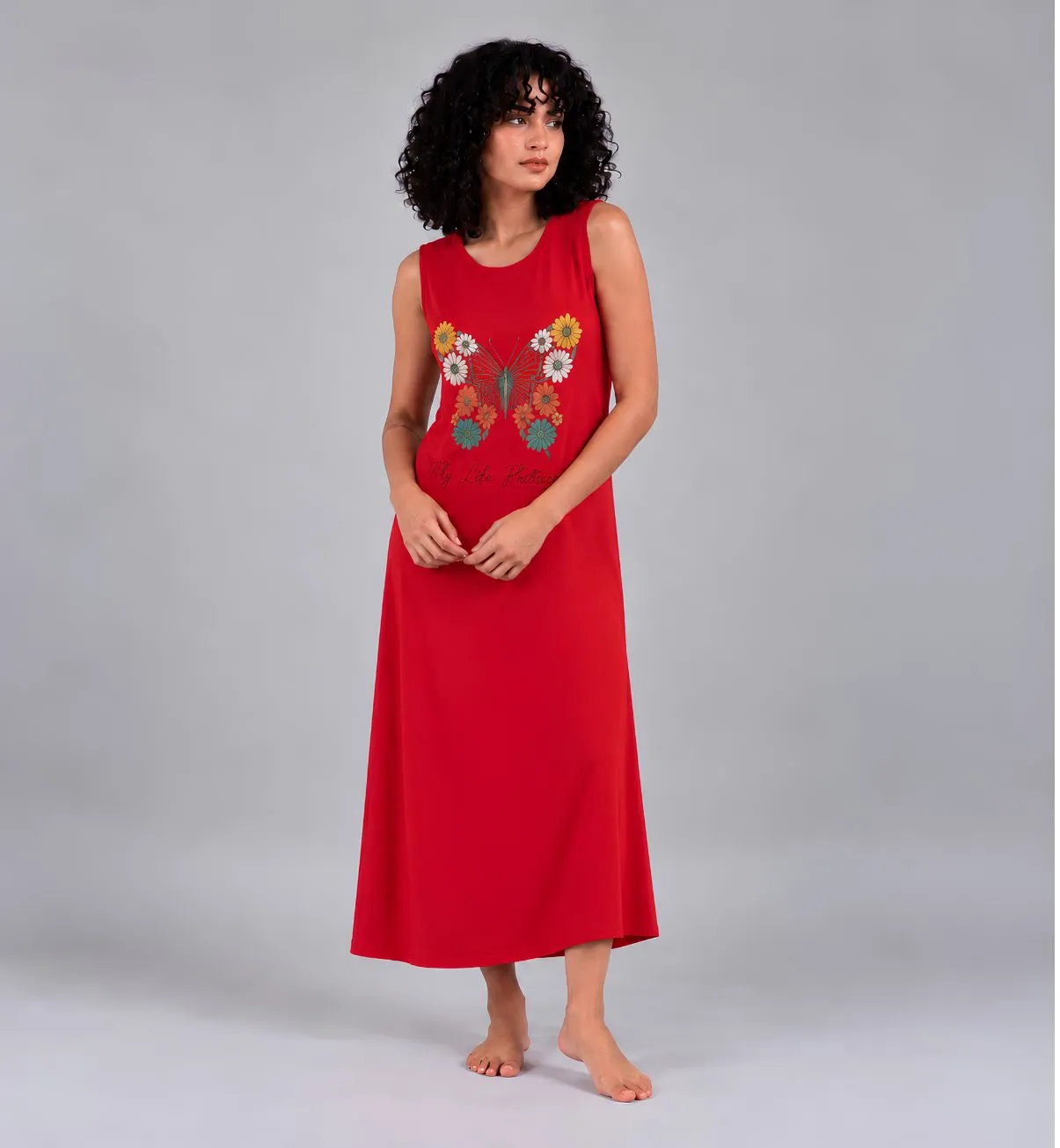 Butterfly Long Home Dress