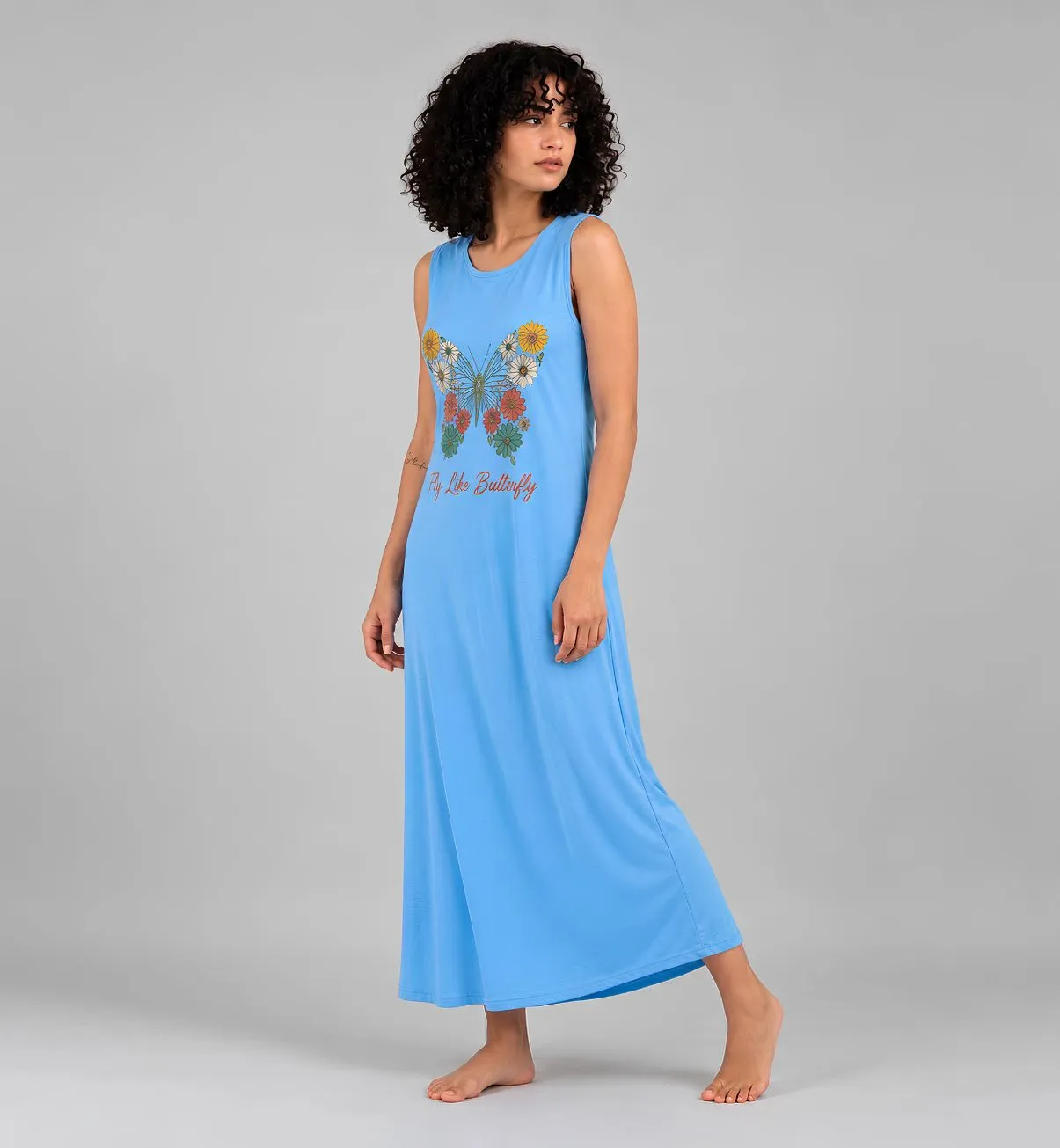Butterfly Long Home Dress