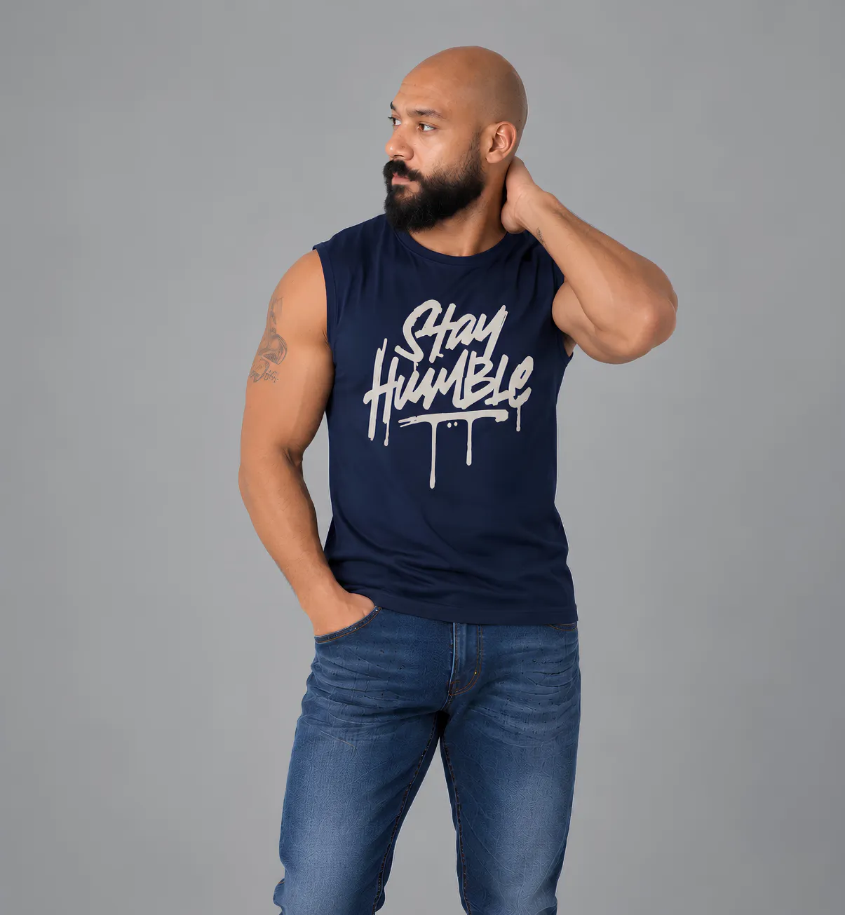 Men’s Sleeveless Stay Humble T-Shirt