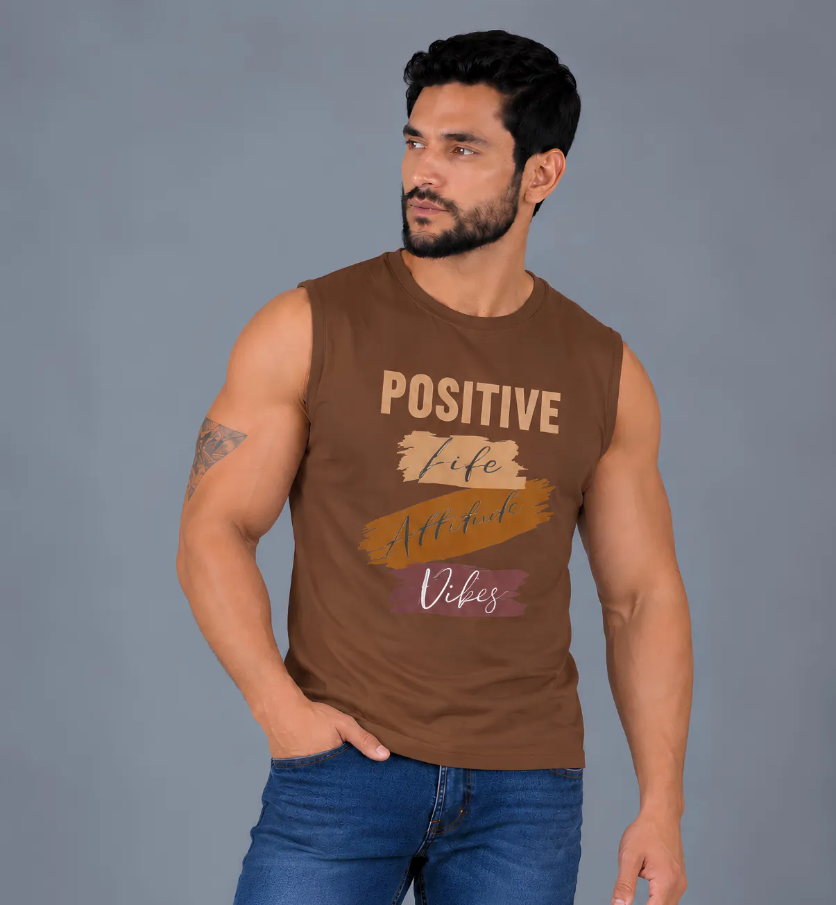 Positive Vibes Men’s Sleeveless T-Shirt