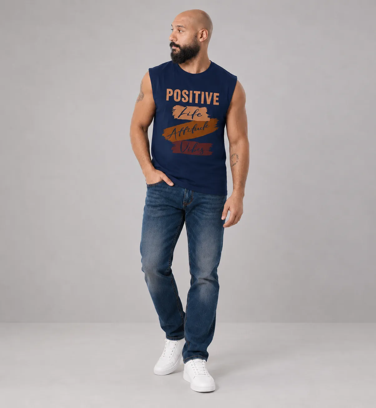 Positive Vibes Men’s Sleeveless T-Shirt