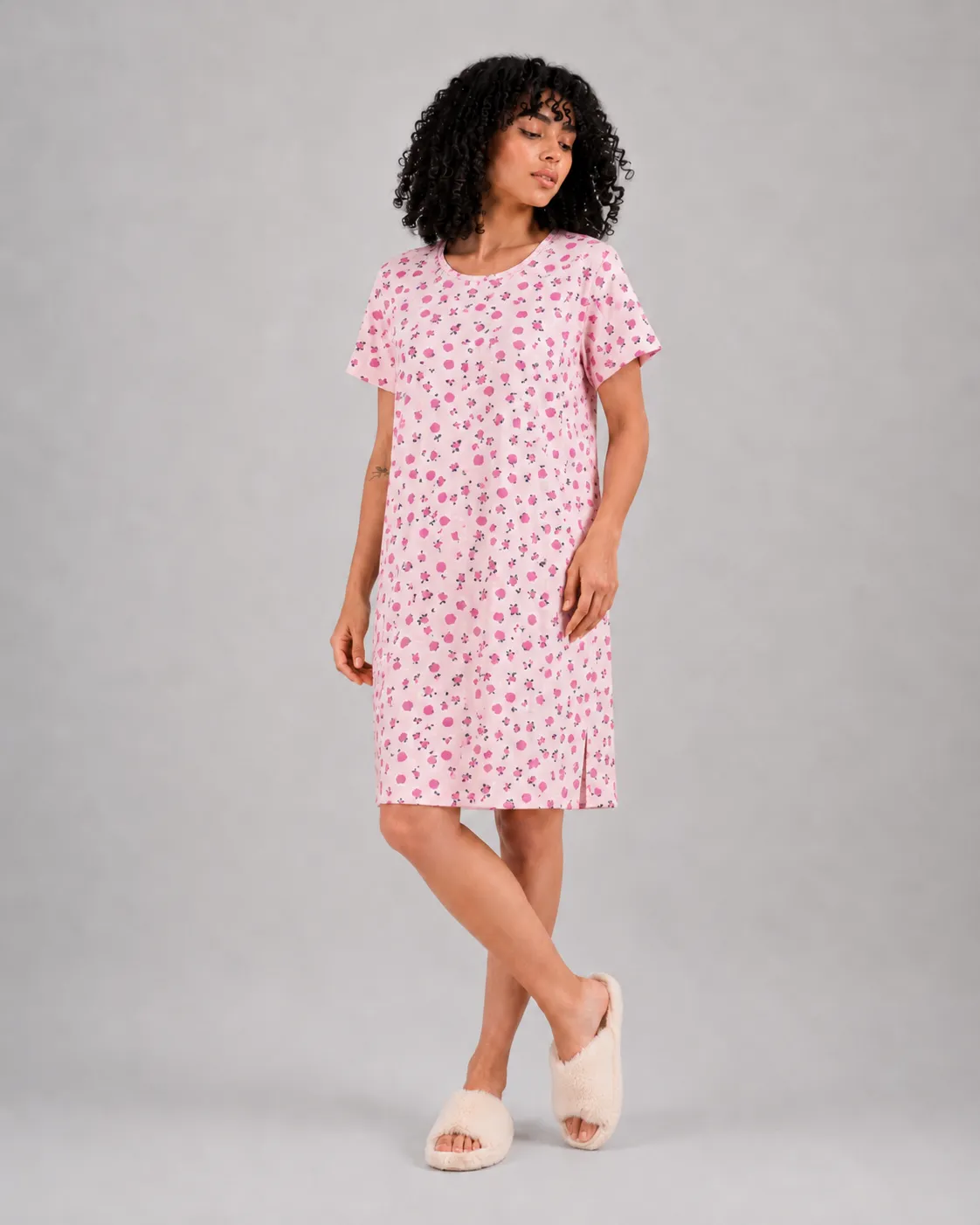 Short Printed House Dress