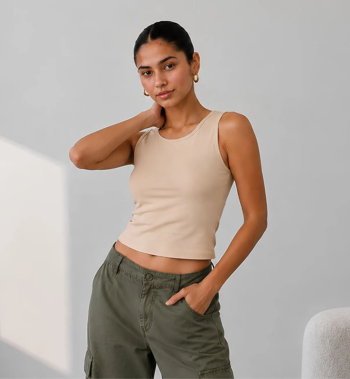 Women Cut Thin Top
