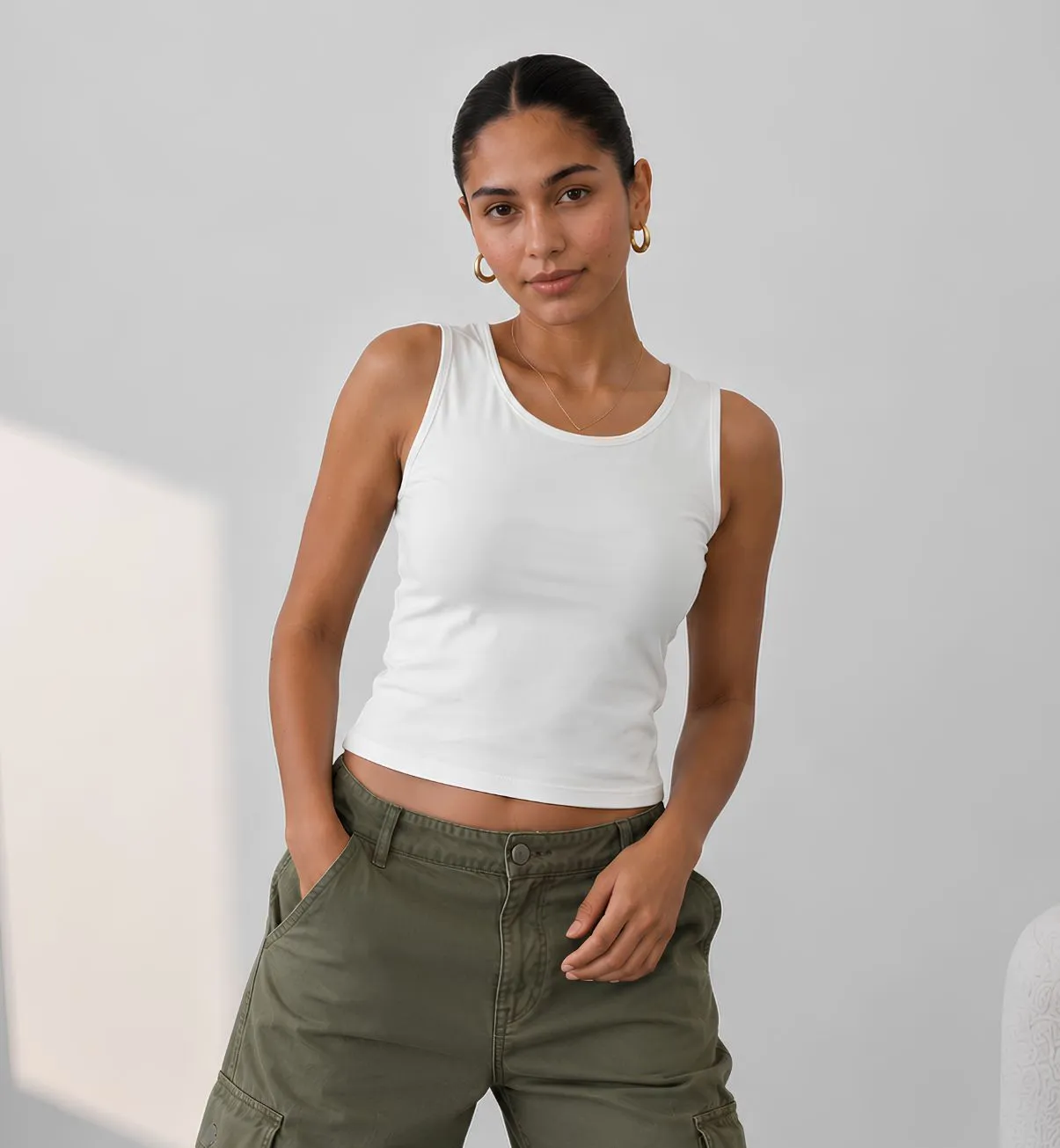 Women Cut Thin Top