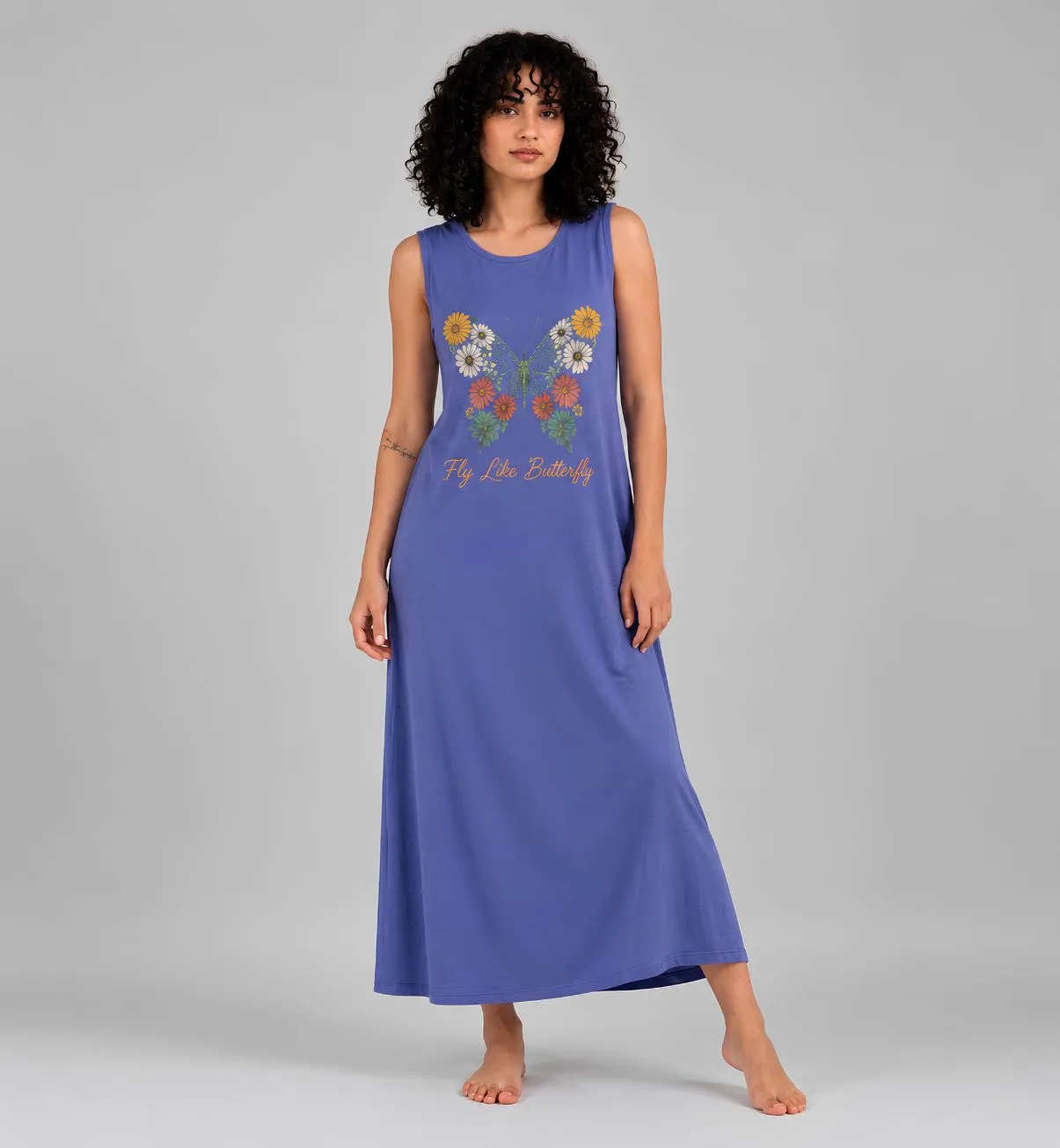 Butterfly Long Home Dress