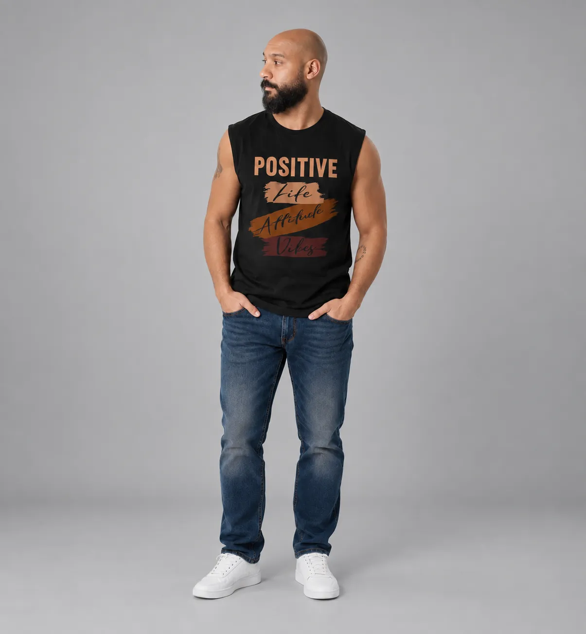 Positive Vibes Men’s Sleeveless T-Shirt